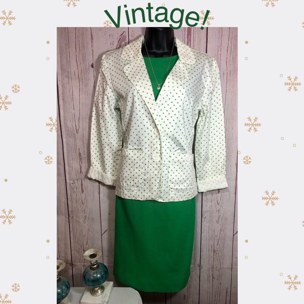 VINTAGE! In Moda Polka Dot Blazer